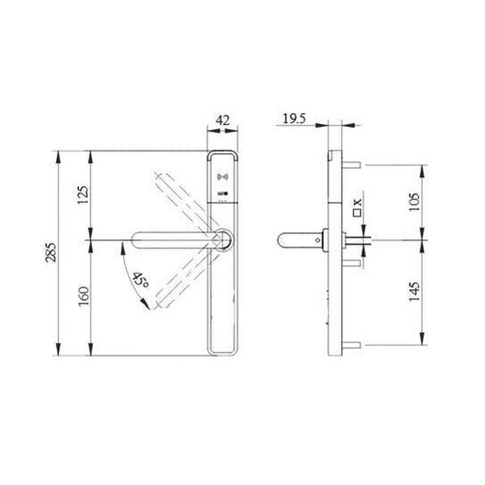 Salto XS4 One half handle set EM750, 9mm spindle