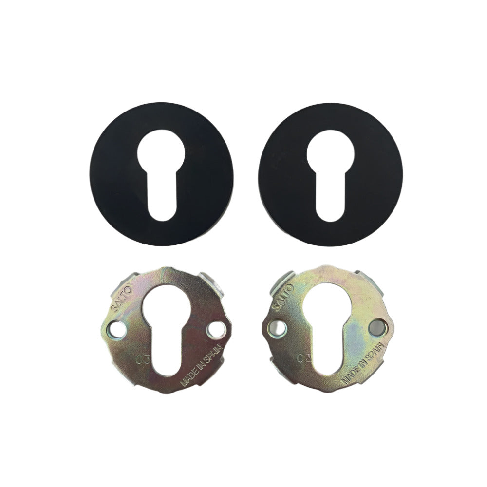 Salto euro profile escucheons (pair), black