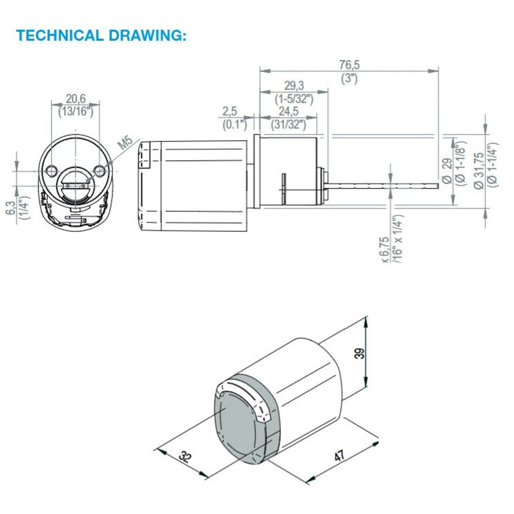 Salto Neo Rim UK profile electronic cylinder IP66