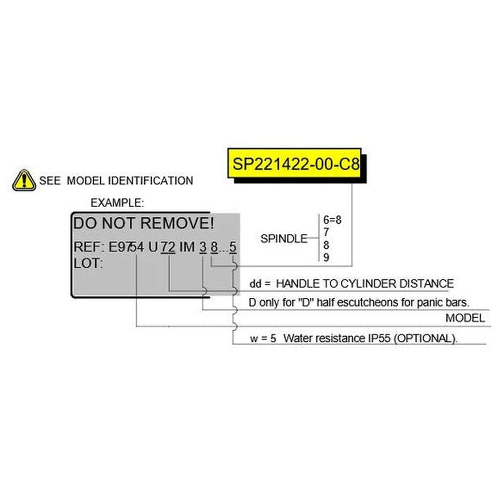 Salto XS4 ONE outside motor mechanism for E7XXX handle sets