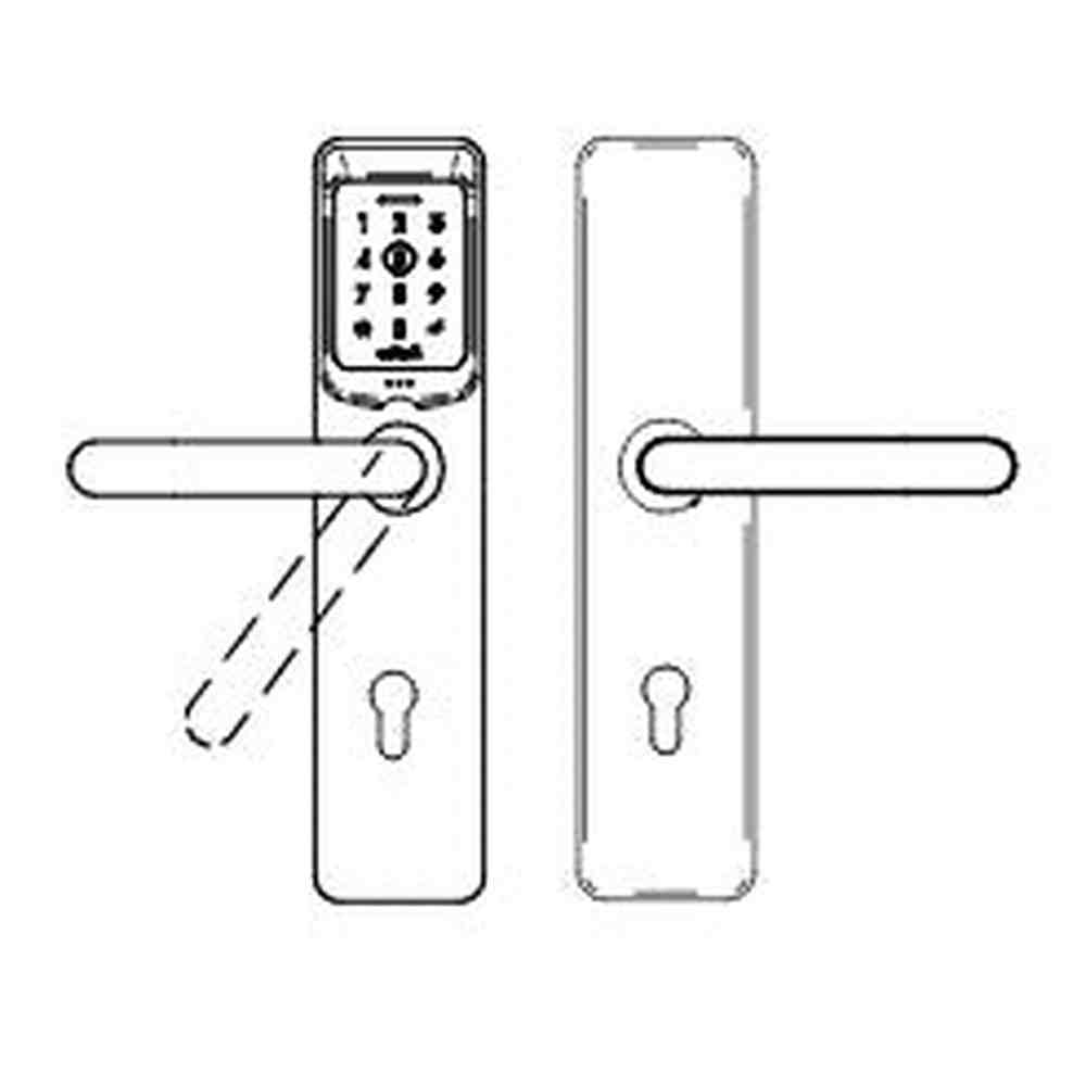 Salto XS4 One S Keypad European escutcheon with external key over-ride