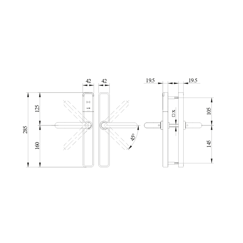 Salto XS4 One handle set EM750