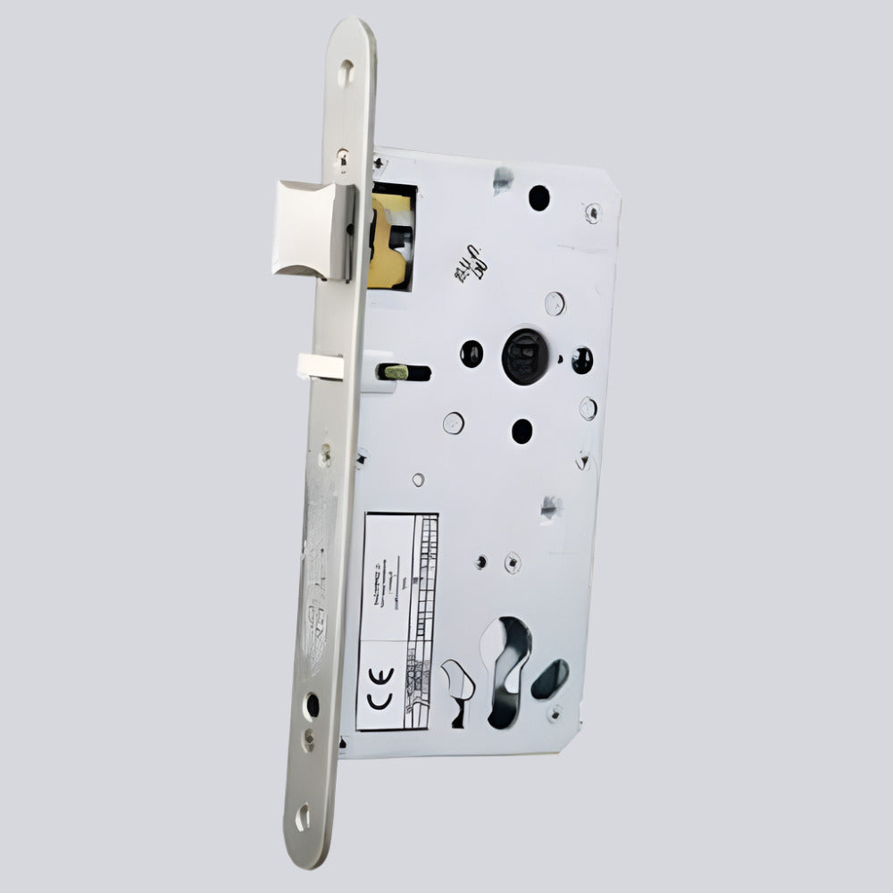 Salto LE8P02 mortice nightlatch, radius forend